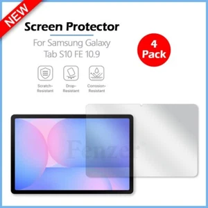 4-Pack LCD Ultra Clear HD Screen Protector for Samsung Galaxy Tab S10 FE 10.9 - Picture 1 of 4