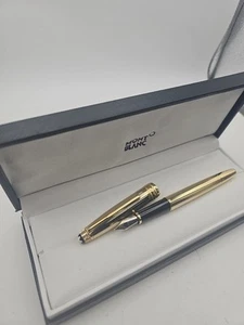 Montblanc solitare fountain pen m nib gold vermeil le grand 144 with box - Picture 1 of 3
