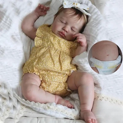 Anano Full Silicone Reborn Baby Doll Girl 20 in Realistic Dolls...  - Image 1 of 4
