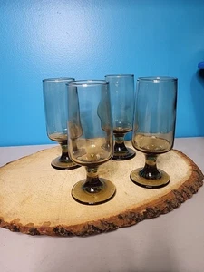 4 Libbey Tawny Retro Vintage 70er Whisky Sauer Gläser 6 Unzen 5-1/2" Rauchbraun  - Bild 1 von 2