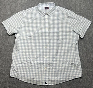 Camisa UNTUCKit Clarke Para Hombre 3XL Azul Blanco Cuadros Manga Corta Algodón Abotonado - Imagen 1 de 12