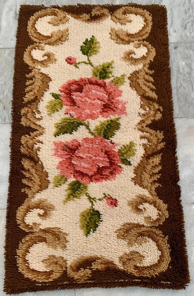 Alfombra Rya sueca vintage de 2x3 pies alfombra suave escandinava alfombra de lana para dormitorio alfombra mullida Foto 1 de 4