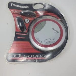 NEW Panasonic Portable CD Player SL-SX330 Red and Silver with Earphones - Picture 1 of 10