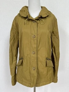 Coldwater Creek Ruffled Collar Jacket Size 12 Dijon Gold Long Sleeve Lined New - Imagen 1 de 8