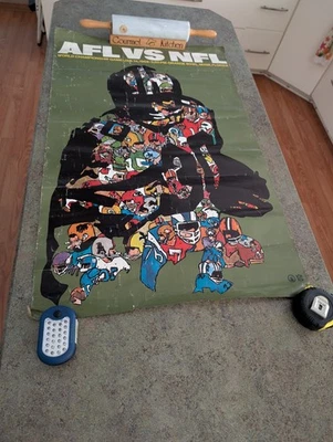 Póster de fútbol americano raro vintage 1968 original AFL vs NFL Orange Bowl Pre Super Bowl Foto 1 de 4