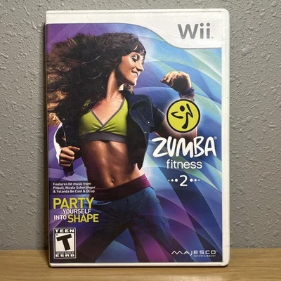Zumba Fitness 2 (Nintendo Wii, 2011) Completo Limpio Con Manual Foto 1 de 4