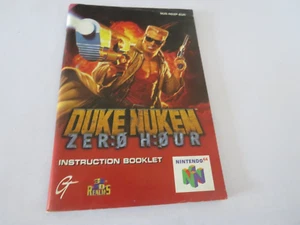 DUKE NUKEM ZERO HOUR Nintendo 64 Game N64 MANUAL ONLY - Picture 1 of 2