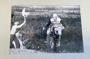 Harley Motorcycle Hill climb Racing Antique Vintage Old Photo 5x7 reprint - Picture 1 of 1
