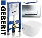 Bidet Geberit Duofix Delta Chrome Concealed Cistern Wc Frame 1.12 Rimless Wall H