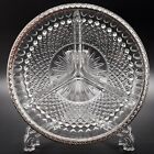 Horderves Silver Plated Glass Greek Key Rimmed Glass Horderves 3 Compartments