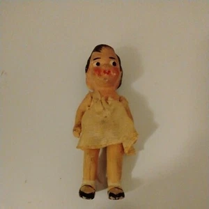 Muñeca miniatura cerámica porcelana vintage marcada Japón TCONY 3,5" - Imagen 1 de 10