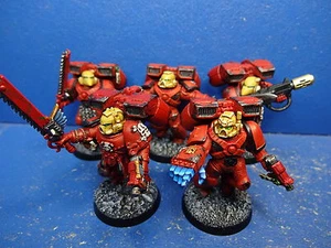 5 Mann Sturmtrupp der Blood Angels GUT BEMALT 3 - Bild 1 von 3