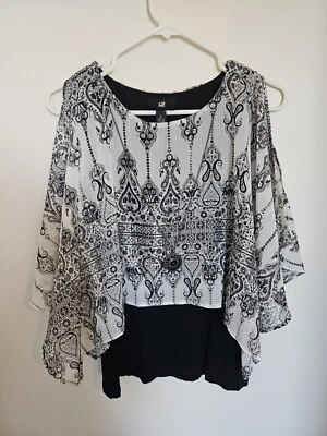 NEW - IZ BYER TOP WITH  REMOVABLE NECKLACE SZ. S - Image 1 of 4