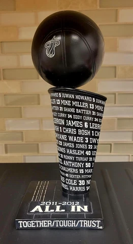 MIAMI HEAT 2012 NBA CHAMPIONSHIP TROPHY SEASON TICKET HOLDER GIFT RARE Cover