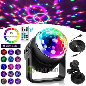 3 Modos Activados por Sonido Giratorio 360° Control Remoto Fiesta Lámpara Escenario Luz Bola - Imagen 1 de 18