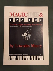MAGIC LINES & SPACES NEW SIGHT-READING PIANO BOOK VINTAGE SHEET MUSIC 1973 - Picture 1 of 1