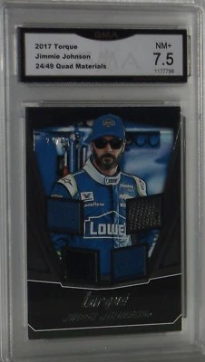 2017 TORQUE JIMMIE JOHNSON QUAD MATERIALS 24/49 MADE NM+ 7.5 BY GMA SHIPS FAST - Image 1 of 3