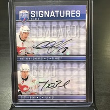 2008-09 Be A Player Signatures Dual #S2LB Dustin Boyd/Matthew Lombardi Auto