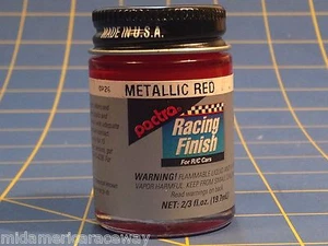 Pactra RC64 Metallic Red Lexan Paint 2/3 oz Mid America - Picture 1 of 2