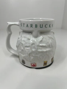 Starbucks Coffee Mug Cup with lid Around The World Globe White Collectable - Picture 1 of 8