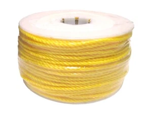 3/8" x 600' Polypropylene 3 Strand Twisted Rope Medium Lay Bulk Rigging Yellow - Picture 1 of 2