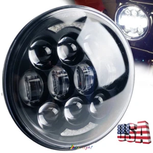 Faro LED redondo más brillante de 5,75" 5 3/4 pulgadas motor de haz alto/lo negro - Imagen 1 de 11