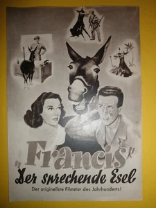 Francis - Ein Esel, Herr General / D. O'Connor, P. Medina / EA-Handzettel 1950 - Bild 1 von 3