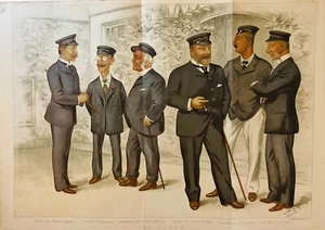Vanity Fair Print, 'At Cowes'.  Dec. 6  1894 - Picture 1 of 1