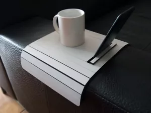 Flexible Sofa Arm Table with Phone and Tablet Stand, Small Slinky Over the Couch - Picture 1 of 11