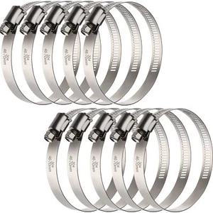 2.5 Inch Stainless Steel Duct Clamp Worm Gear Adjustable 46-70mm Hose Clamp Pack - Picture 1 of 7