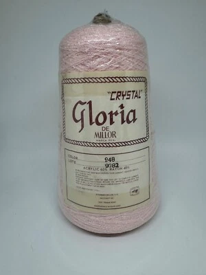 Crystal Gloria by Millor Machine Knitting Yarn Cone - 9oz - Blue, Yellow, Pink - Image 1 of 4