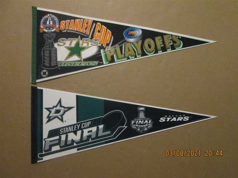 NHL Dallas Stars Vintage 1994 Playoffs & 2020 Stanley Cup Final Pennants Cover