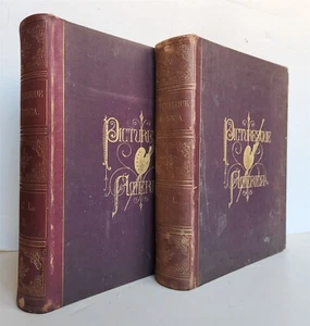 1874 PICTURESQUE AMERICA by WILLIAM BRYANT 2 FOLIO VOLUMES ILLUSTRATED antique - Picture 1 of 24