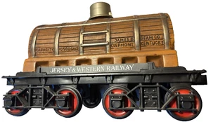 Vintage Jim Beam Whi$key Bar Decanter Train Barrel Tanker Car New Jersey&Western - Picture 1 of 7