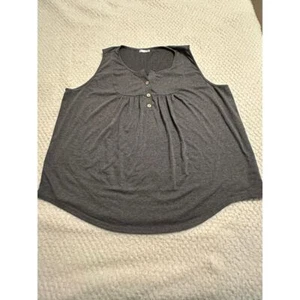 In'Voland Women's 24W Plus Gray Sleeveless Blouse Shirt NWT - Picture 1 of 9