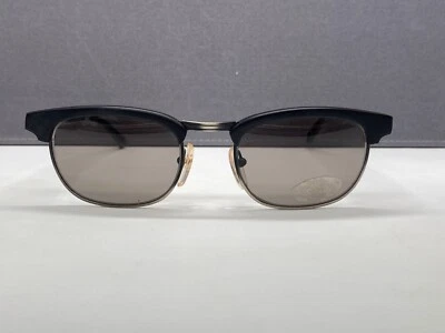 Eschenbach occhiali da sole uomo donna nero rettangolare opaco Germany anni 90 - Immagine 1 di 4