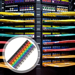 100 Pcs Number Tube Assorted Color Wire Markers Cable Cord Labels - Afbeelding 1 van 12
