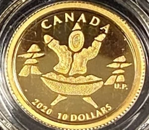 10 $ 2020 RCM Pure Gold An Inuk And Qulliq w/ Box & COA Only 4.000 - Bild 1 von 6