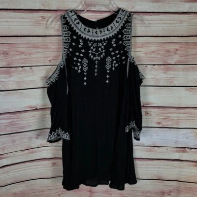 Топ бохо через плечо American Rag черный с высоким воротником L - Изображение 1 из 4