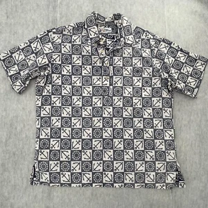 VINTAGE Reyn Spooner Shirt Adult Large Nautica Button Up Inside Out Print Men L - Picture 1 of 11