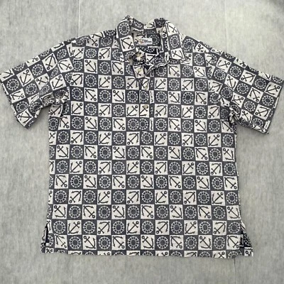 VINTAGE Reyn Spooner Shirt Adult Large Nautica Button Up Inside Out Print Men L - Image 1 of 4