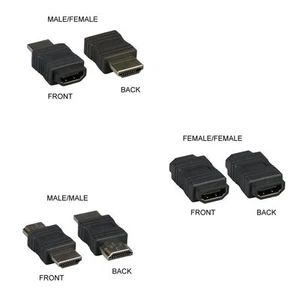 HDMI Male Female MM MF FF Adapter Coupler Extender Gender Changer Connector HDTV - Picture 1 of 4