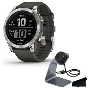 Garmin Fenix 7 Series, Adventure GPS Smartwatch with Signature Stand and Cloth
