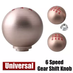 Universal Metal Rose Gold 6 Speed Car MT Manual Gear Shift Knob Shifter - Picture 1 of 9