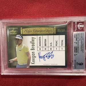 2012 Leaf Ultimate Golf Major Championships Keegan Bradley Gold Foil BGS 9 #1/10 - Picture 1 of 2