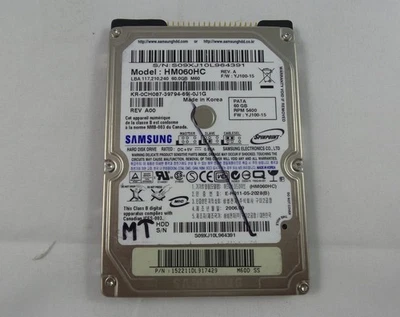 Samsung Spin Point M Series HM060HC 60GB 5400 RPM Hard Drive (HM060HC) - Image 1 of 2