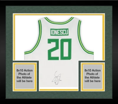 Framed Sabrina Ionescu Oregon Ducks Autographed Nike White Replica Jersey - Image 1 of 4