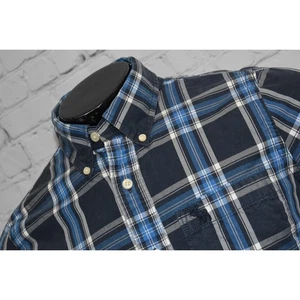 Camisa de vestir Abercrombie & Fitch para hombre talla grande musculosa algodón azul cuadros - Imagen 1 de 8
