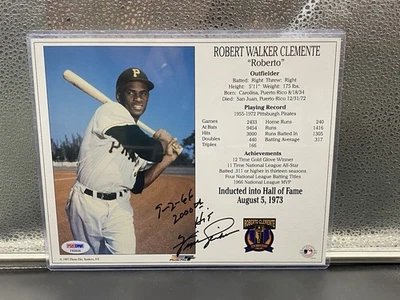 Fergie Jenkins Signed 8x10 Roberto Clemente HOF Photo With Inscriptions PSA/DNA - Image 1 of 4