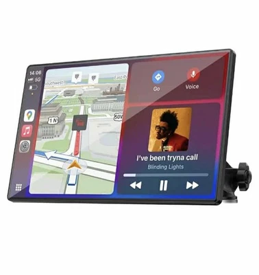 9"Zoll Drahtlos Tragbares Autoradio kabelloses Apple CarPlay& Android Auto GPS - Bild 1 von 4